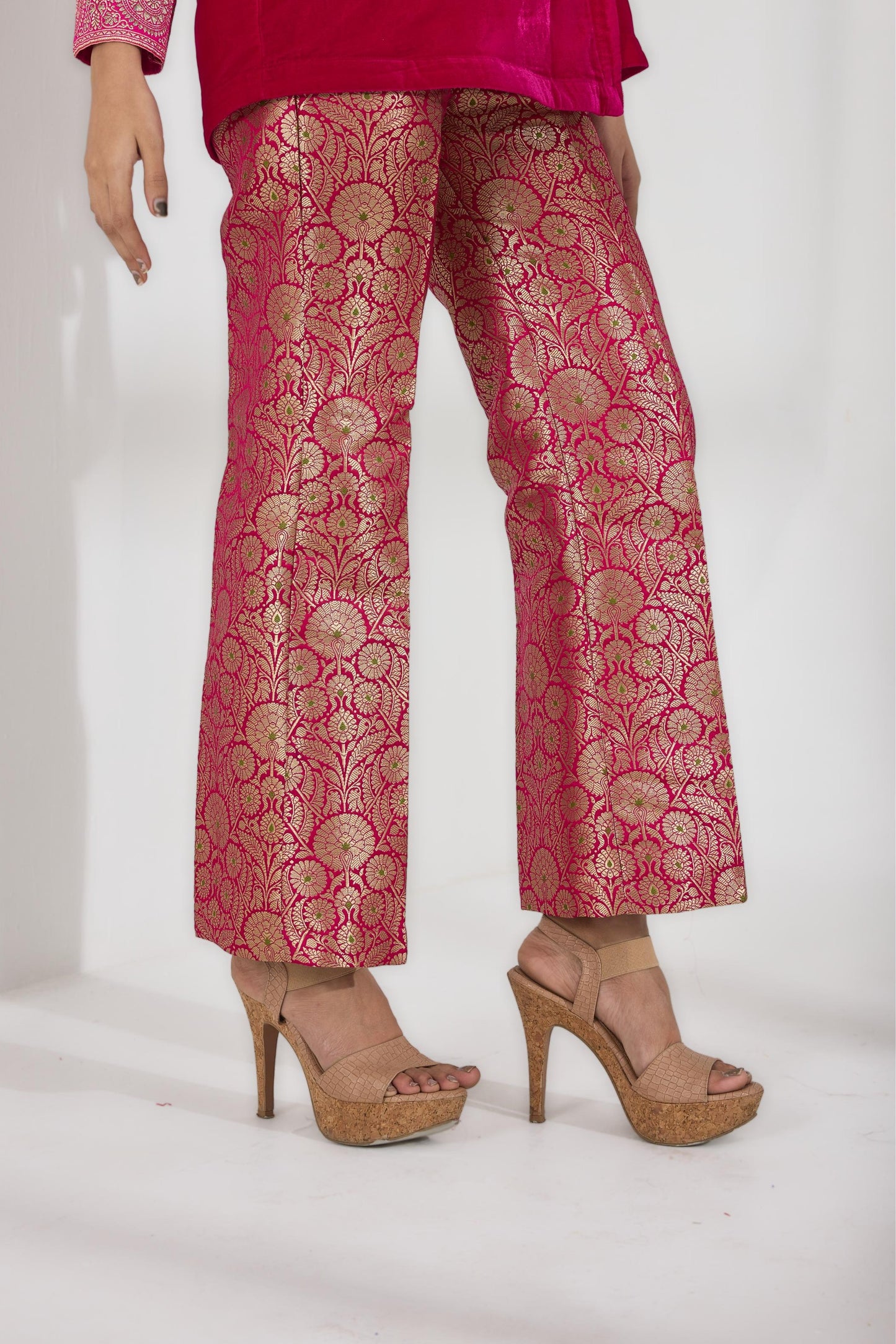 Pink Brocade Pant
