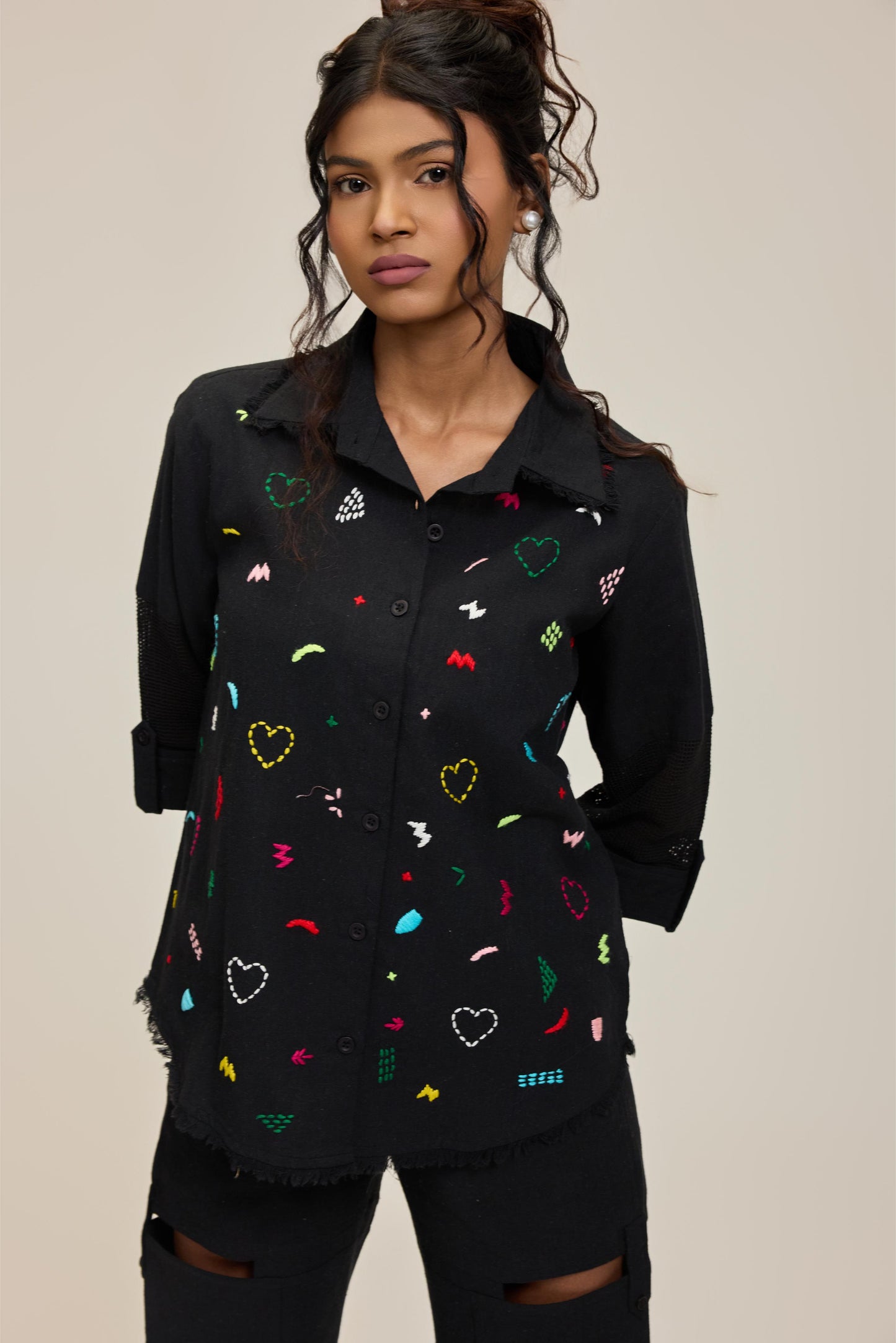Black Doodle Shirt