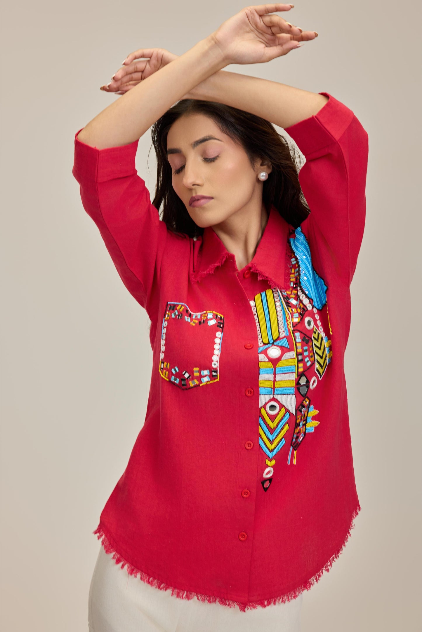 Red Aaina Shirt