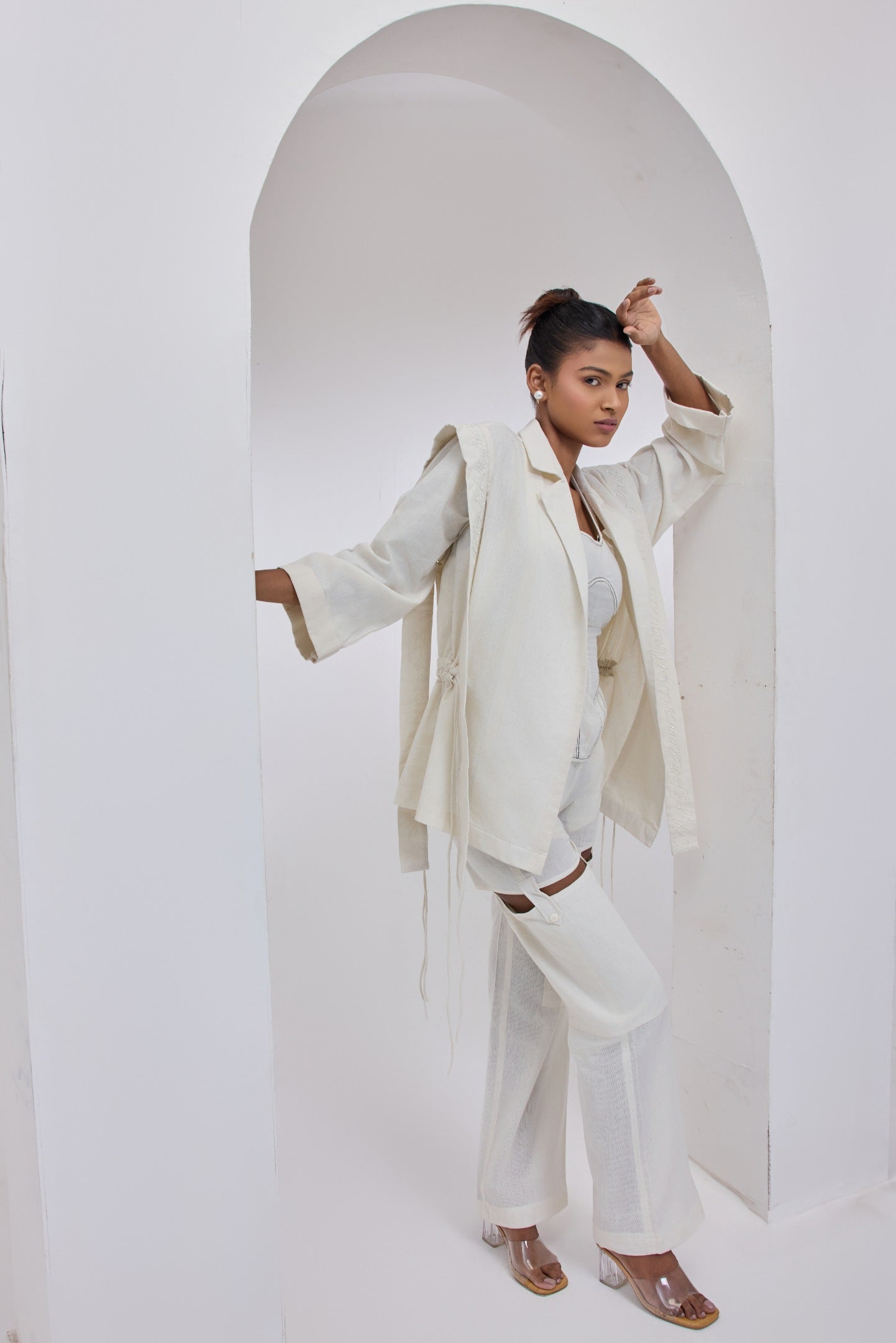 Alyssa Ivory Blazer Style