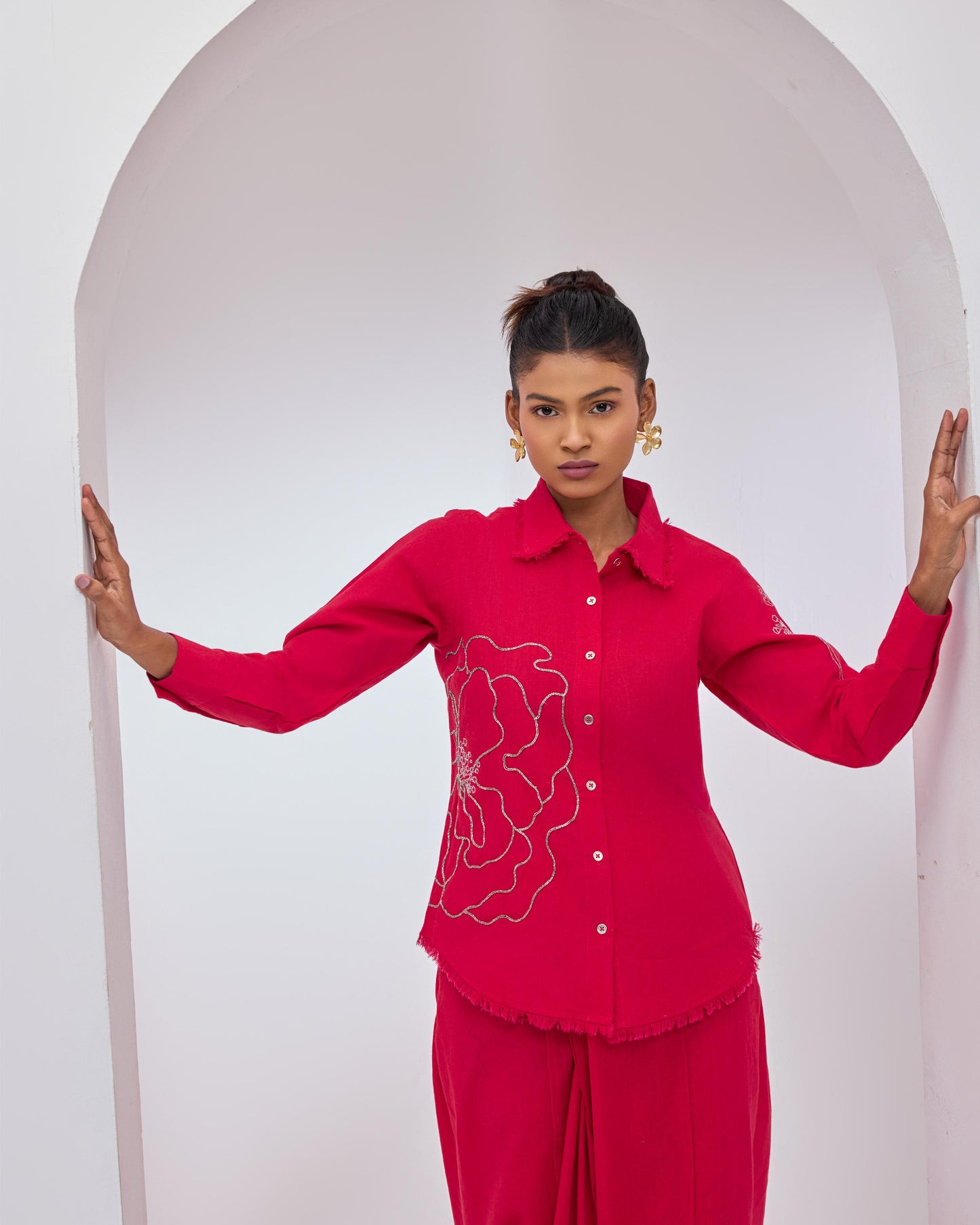 Red Flower Power Shirt