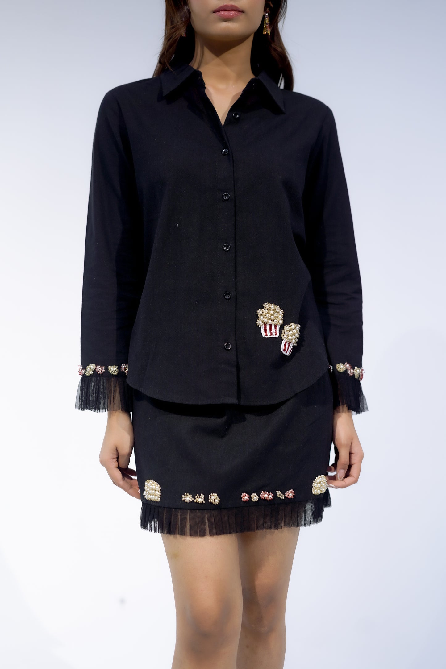 Black Popcorn Please Skirt