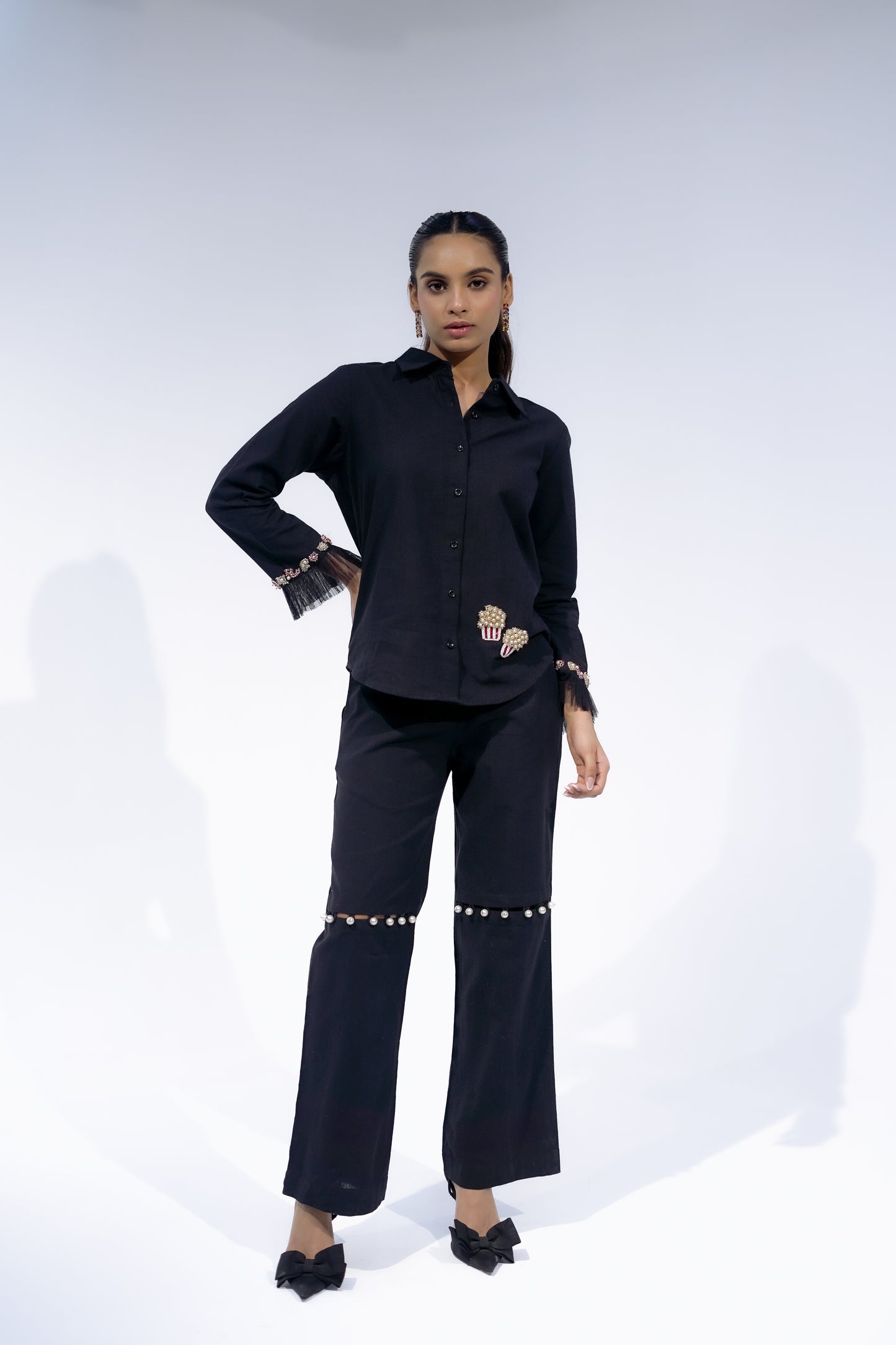 Black Pop Up Pant