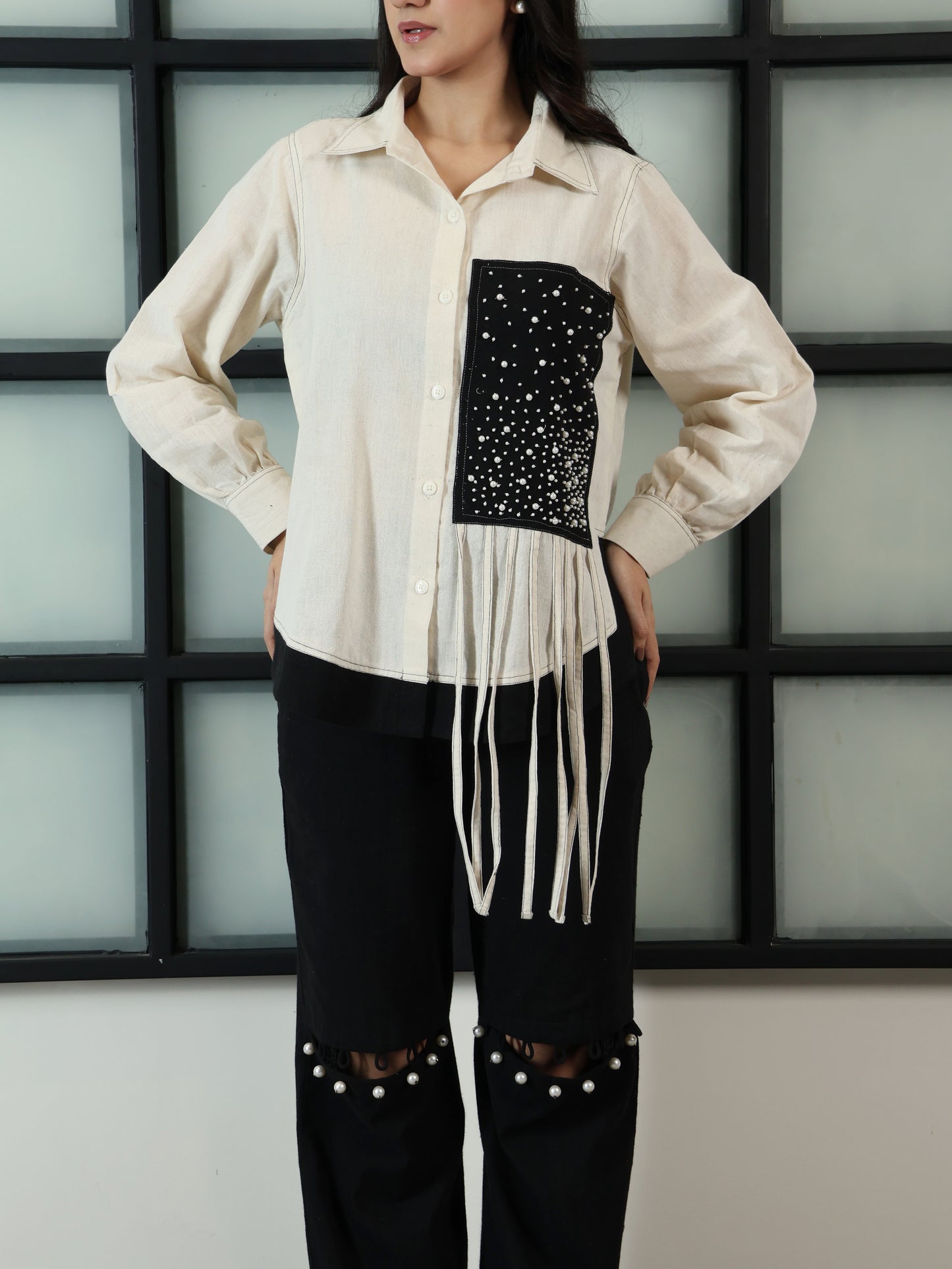 Starry Night Tassel Shirt