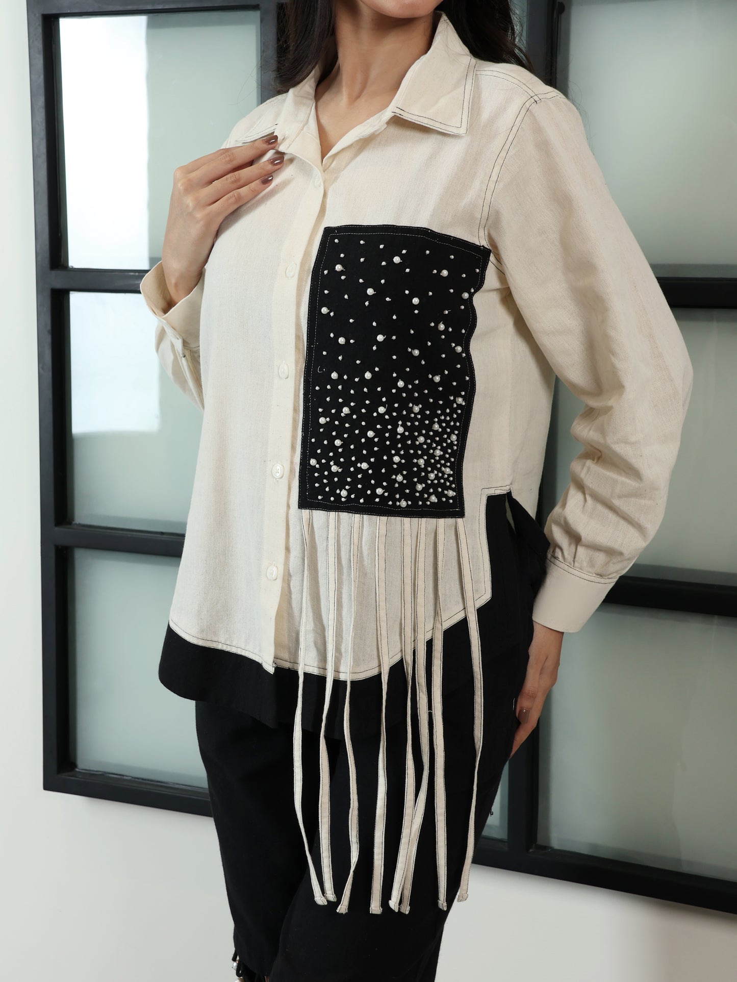 Starry Night Tassel Shirt