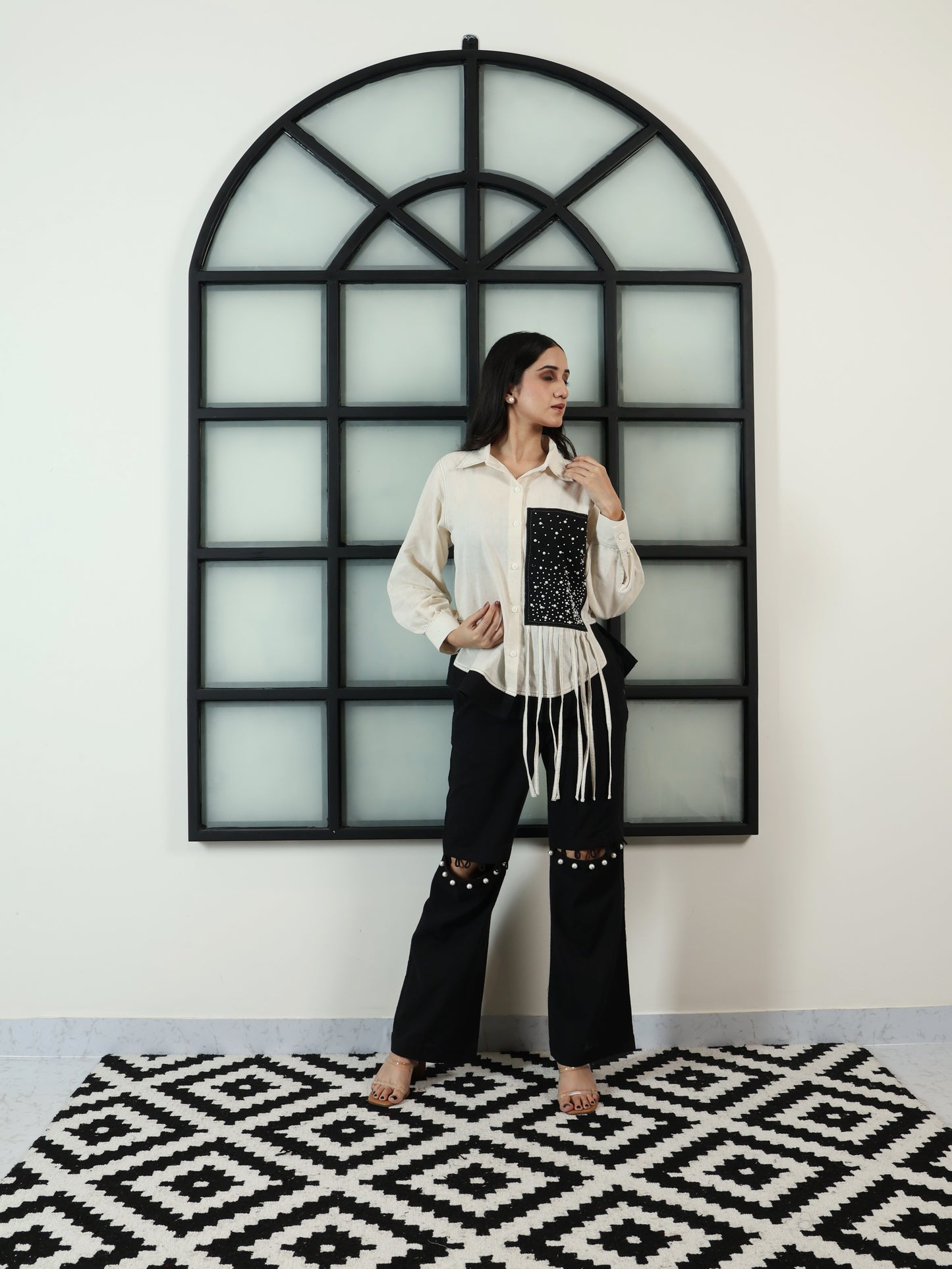 Starry Night Tassel Shirt