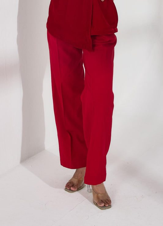 Red Straight Pant