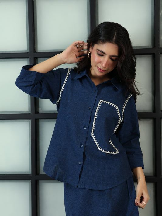 Pearly Shirt Denim Blue