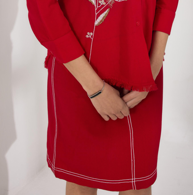 Zinnia Red Skirt