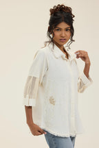 Ivory Flower Power Shirt