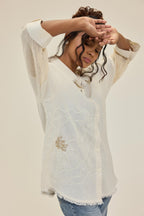 Ivory Flower Power Shirt