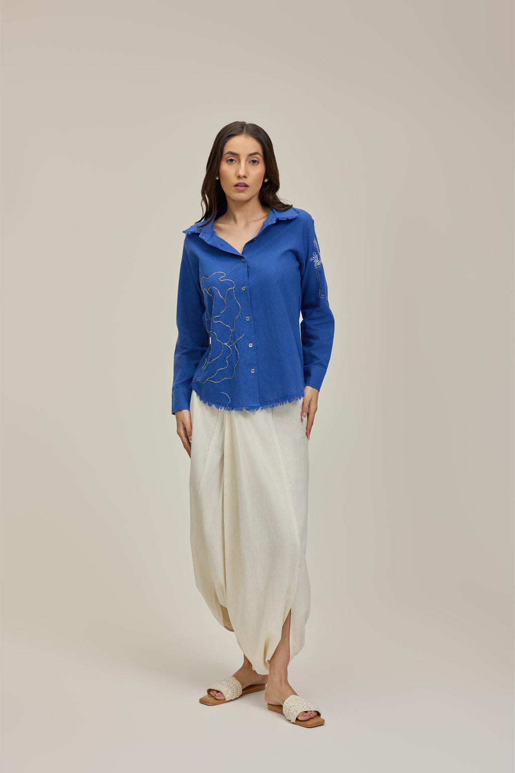 Royal Blue Flower Power Shirt