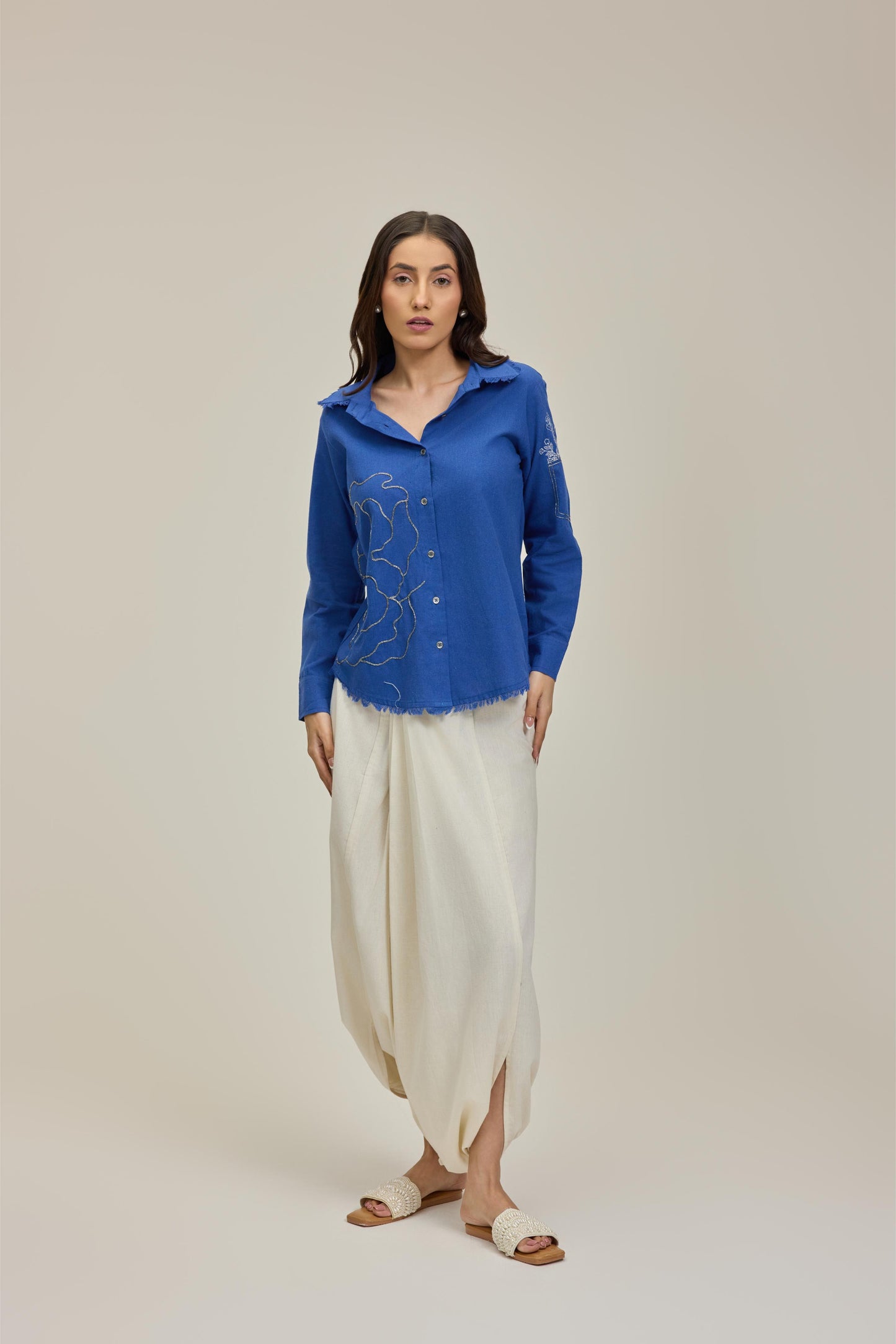 Royal Blue Flower Power Shirt