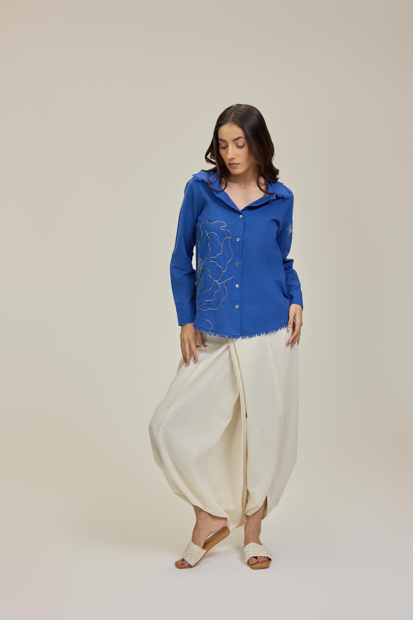 Royal Blue Flower Power Shirt