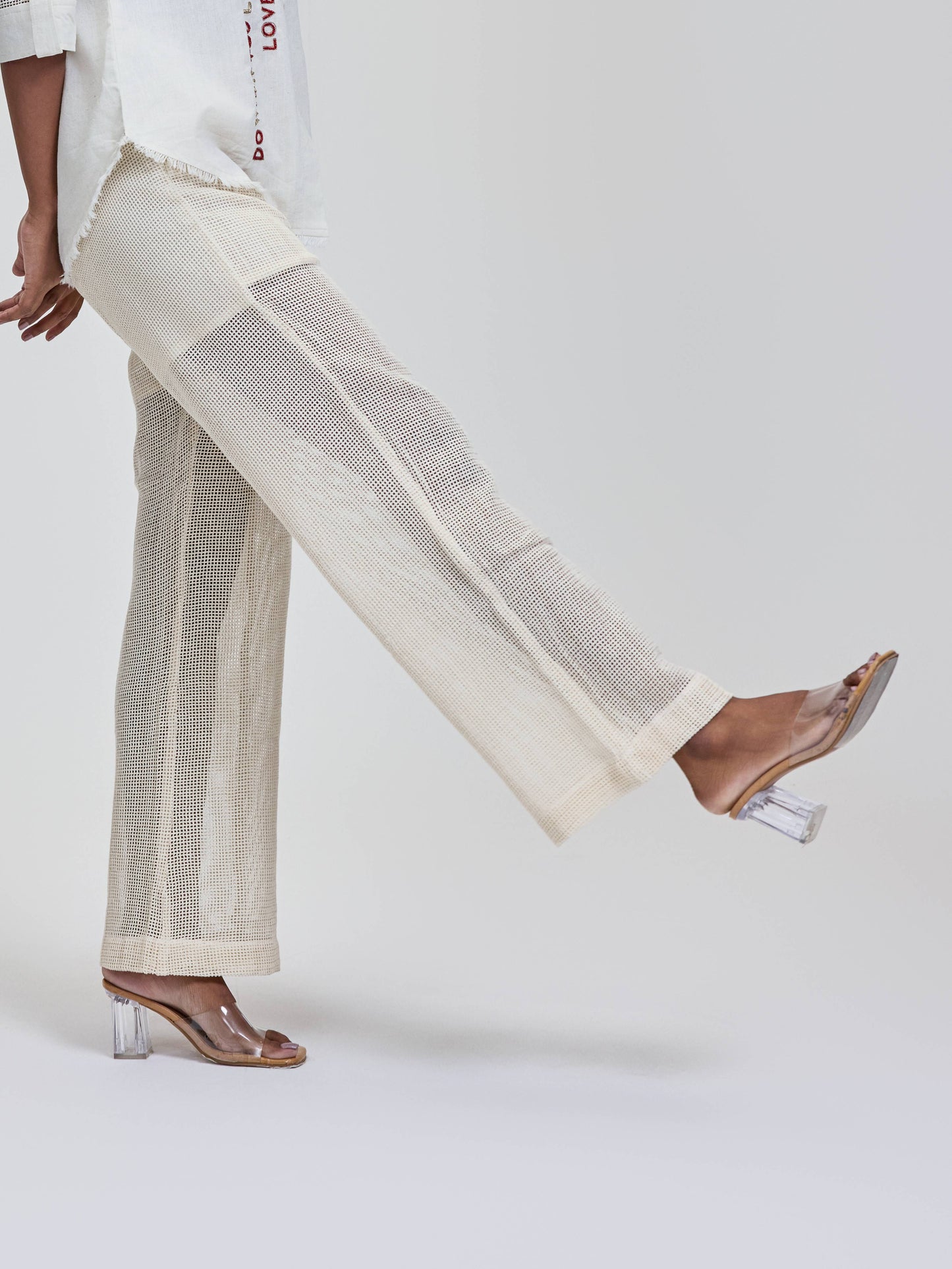 Mesh Pants With Shorts Lining