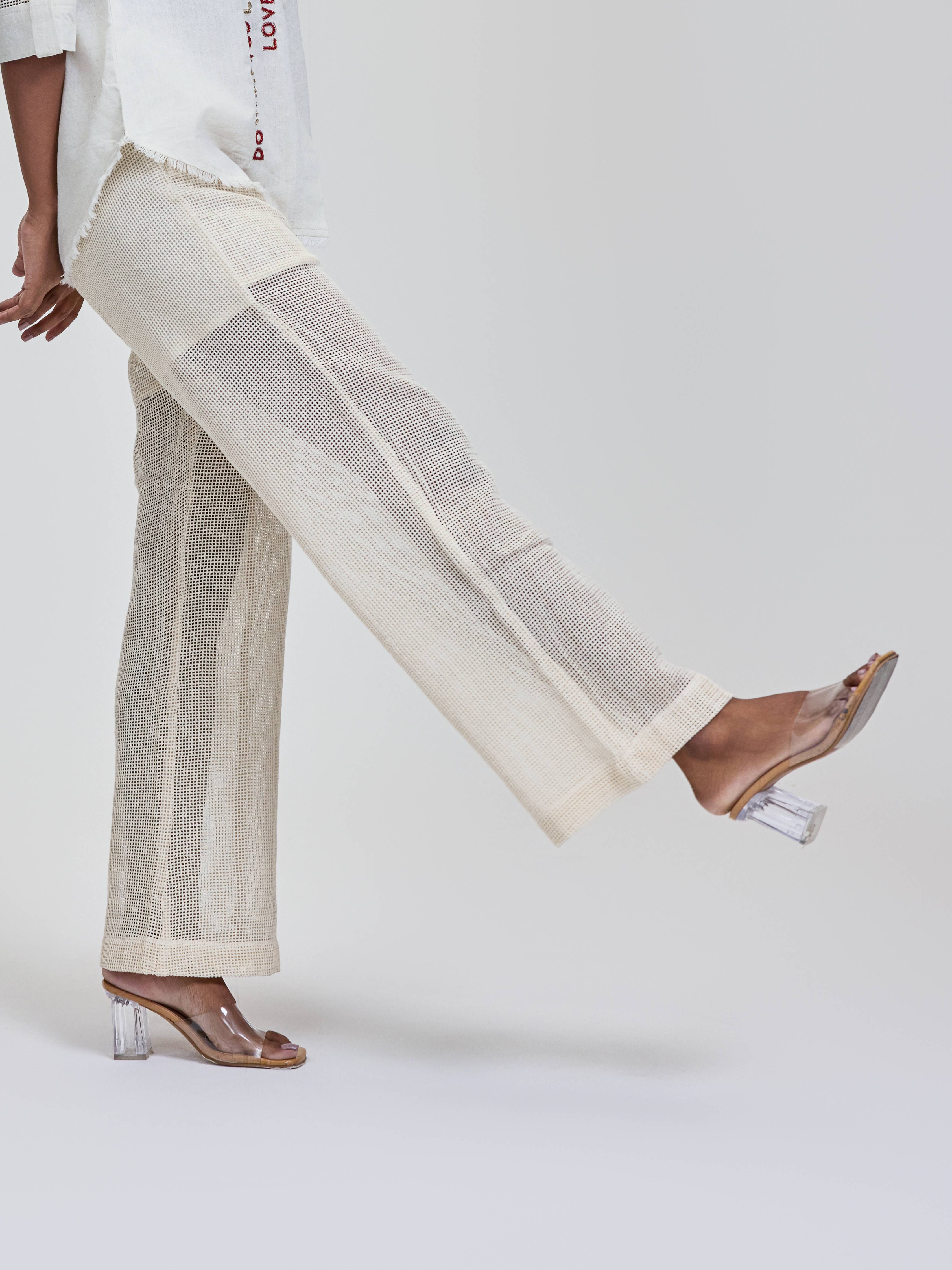 Mesh Pants With Shorts Lining