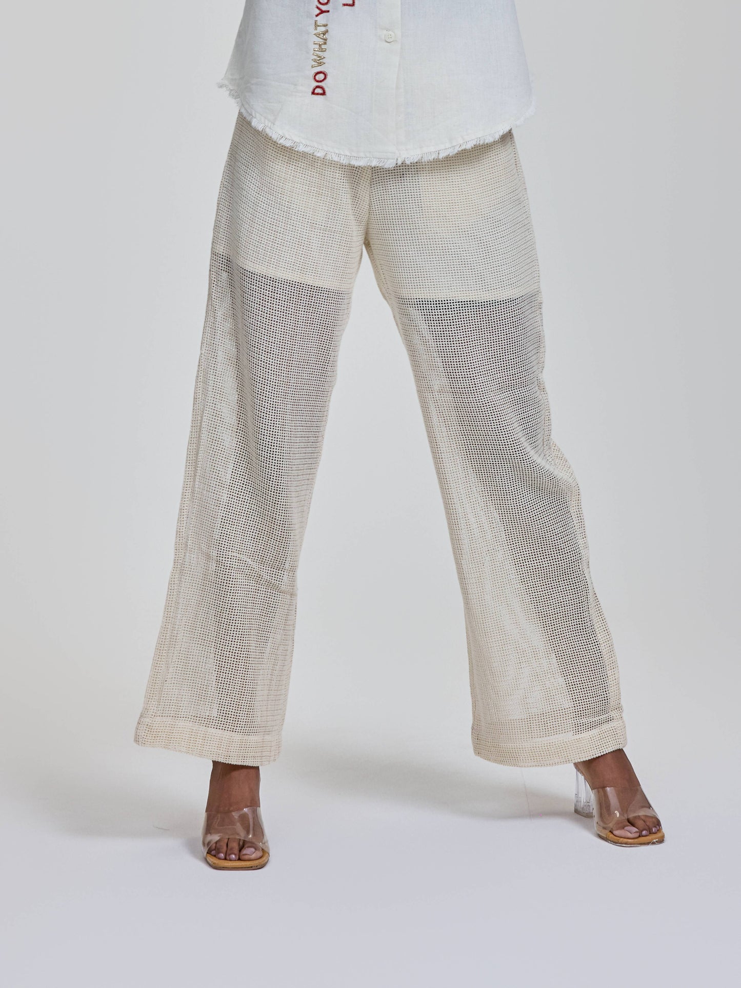 Mesh Pants With Shorts Lining