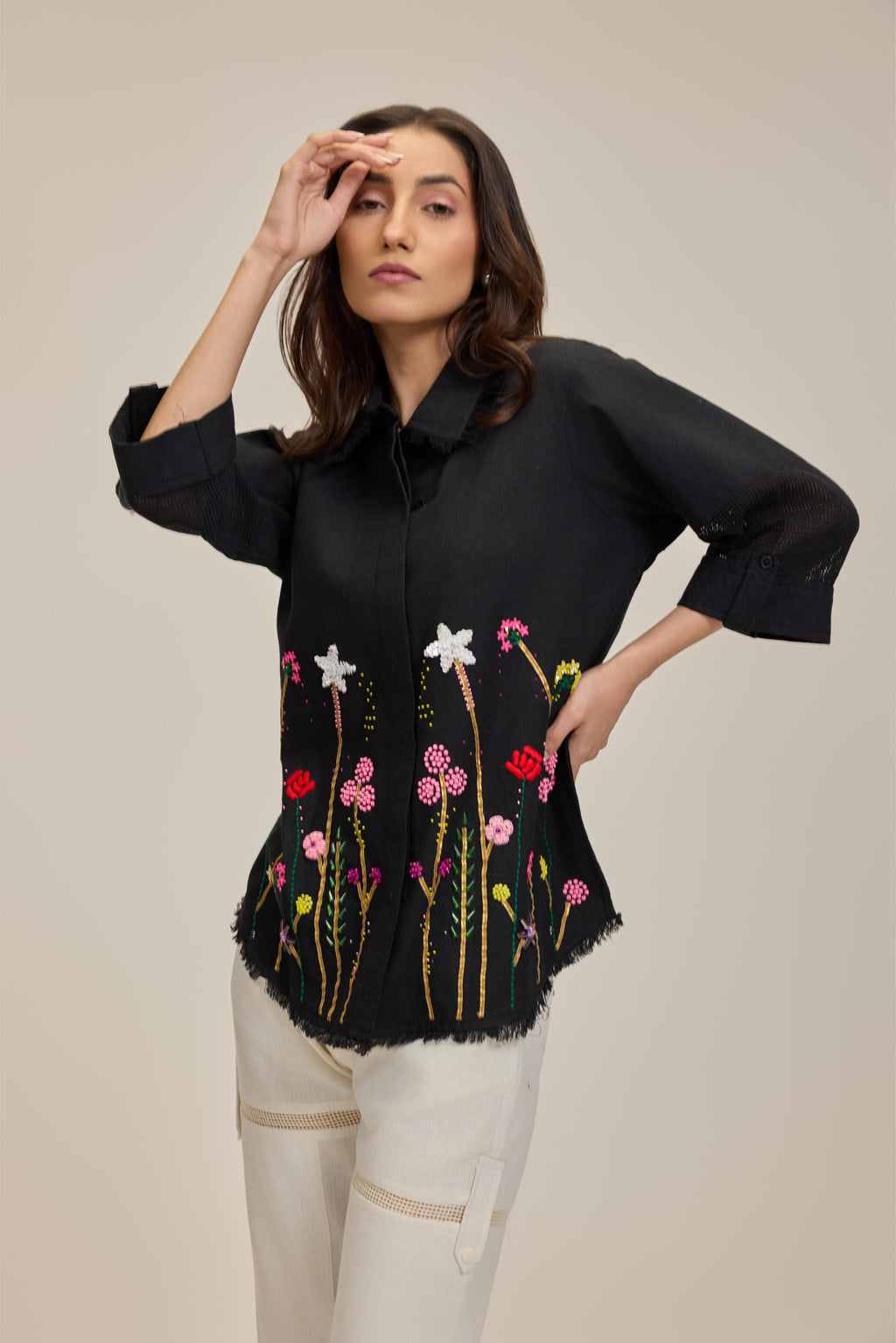 Black Flora Festa Shirt