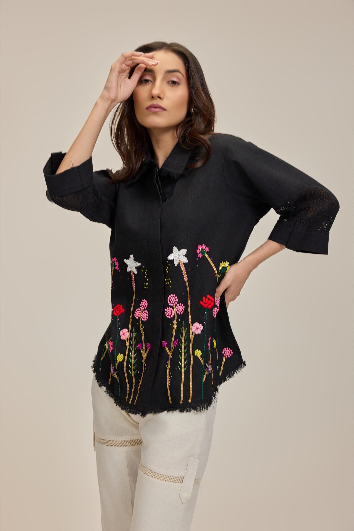 Black Flora Festa Shirt