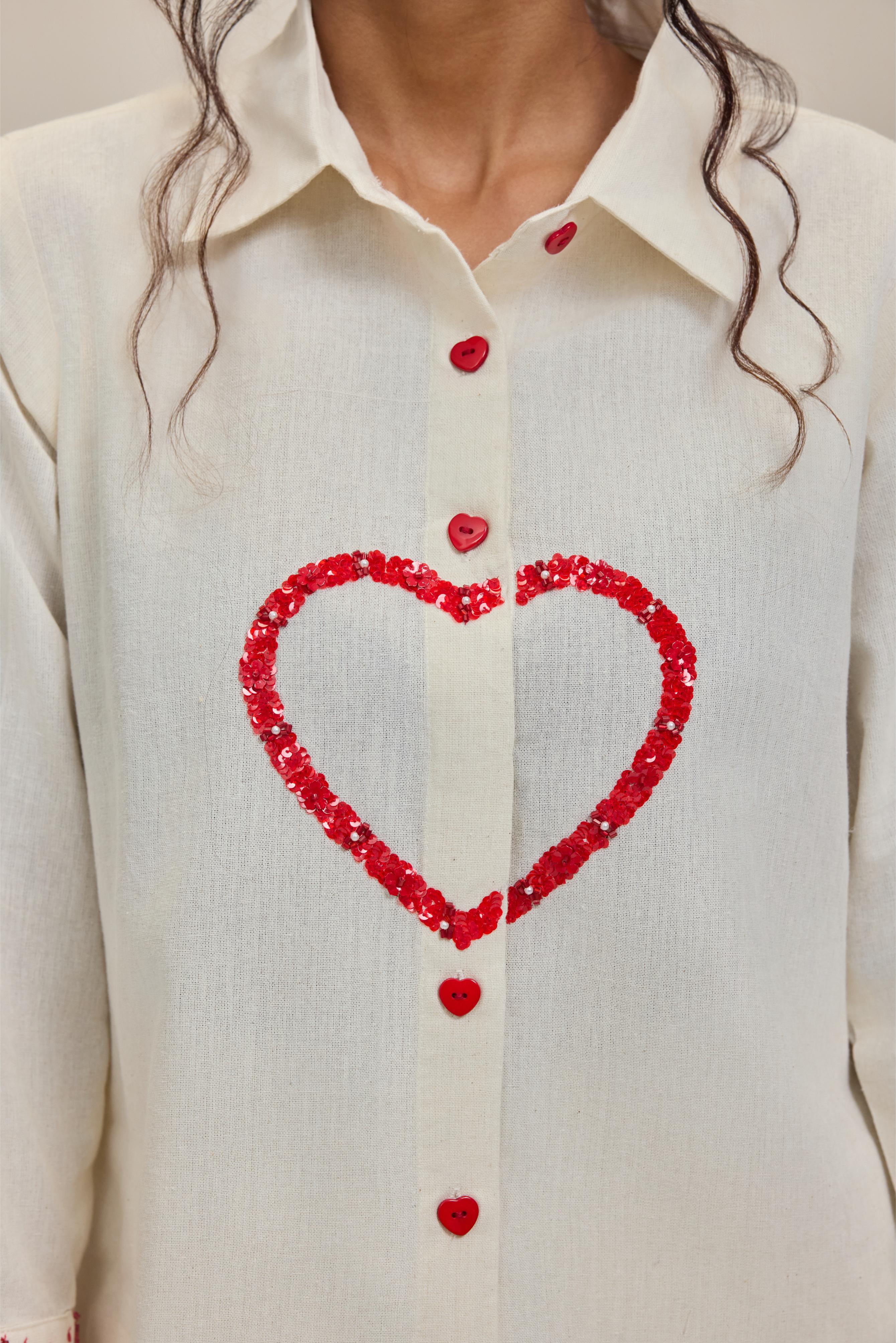 Ciara Red Heart Shirt
