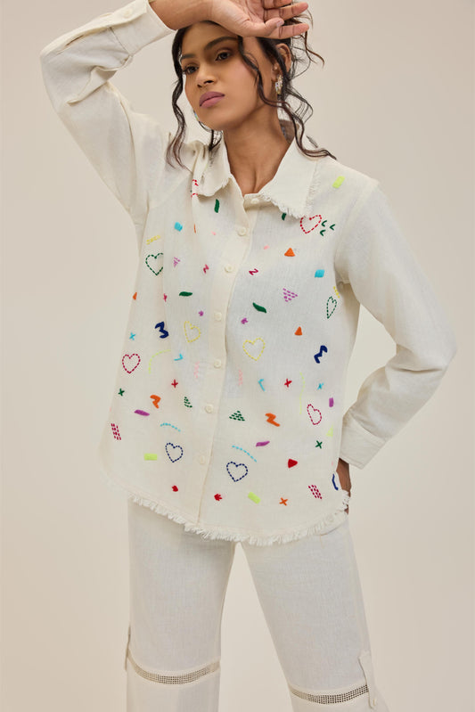 White Doodle Shirt