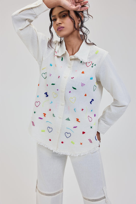 Ivory Doodle Shirt