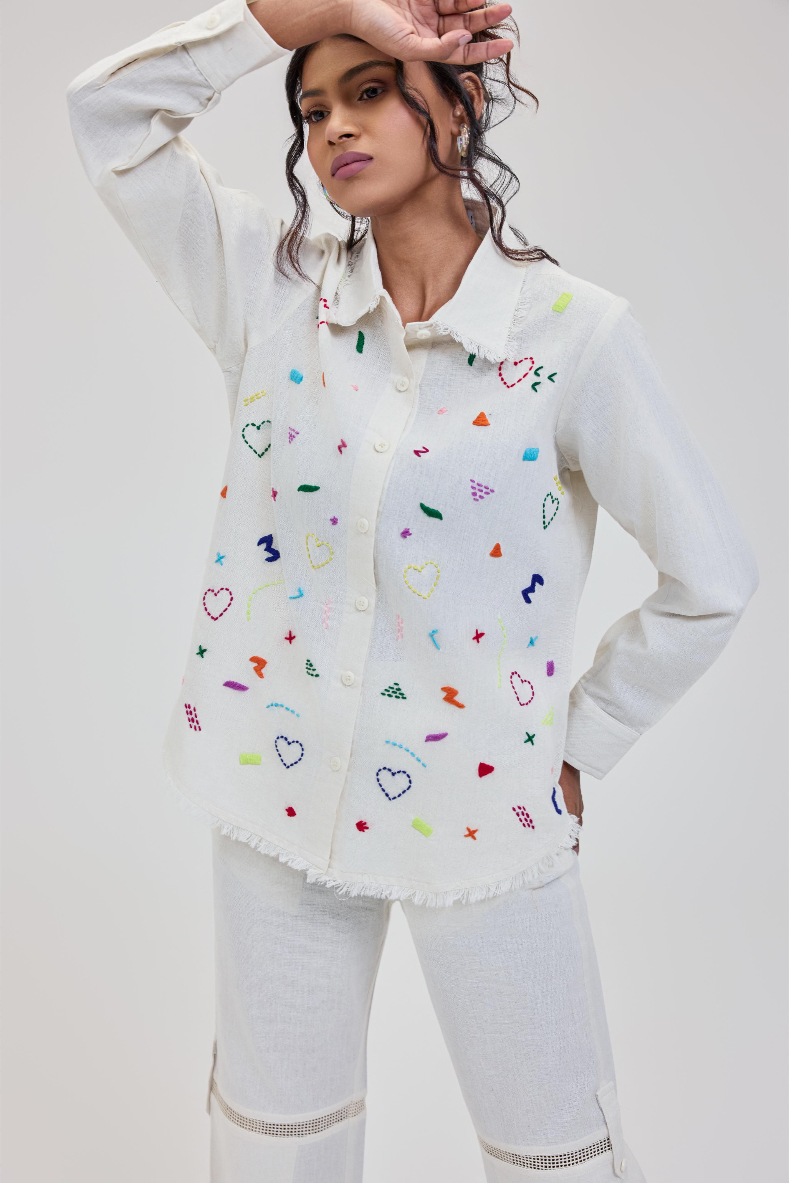 Ivory Doodle Shirt