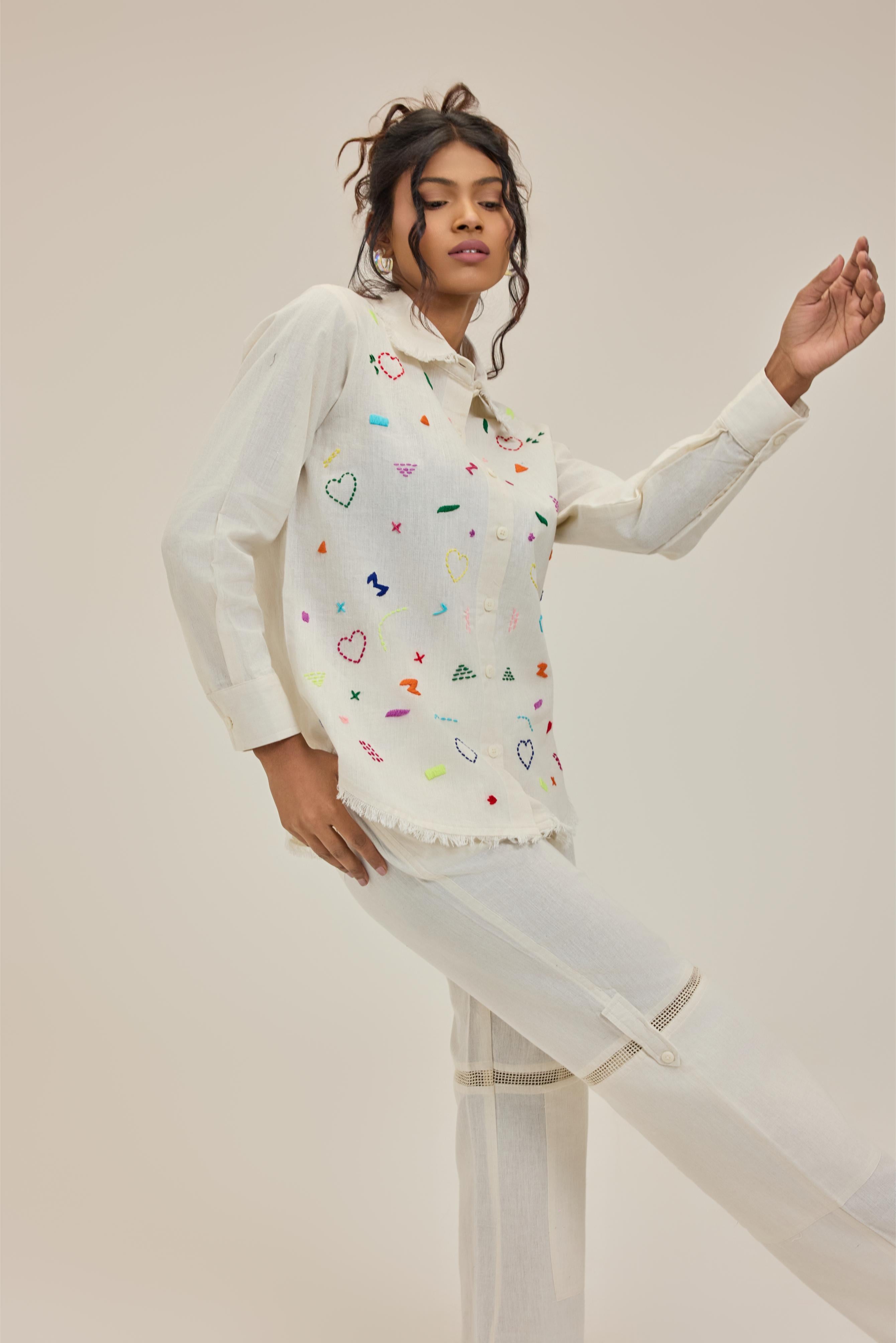 White Doodle Shirt