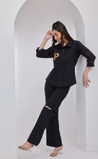 Black Initial Shirt