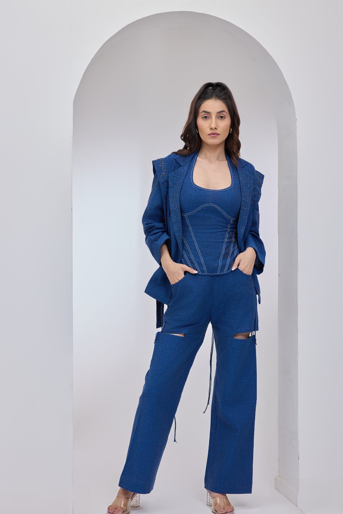 Alyssa Denim Blue Blazer Style