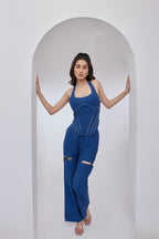 Belle - Aime Denim Blue Bustier