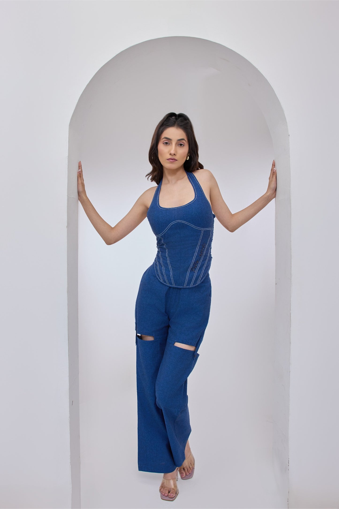 Belle - Aime Denim Blue Bustier