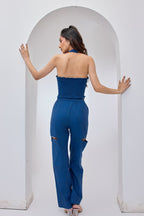 Denim Blue Cut - Out Pants
