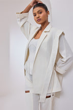 Alyssa Ivory Blazer Style