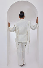 Alyssa Ivory Blazer Style