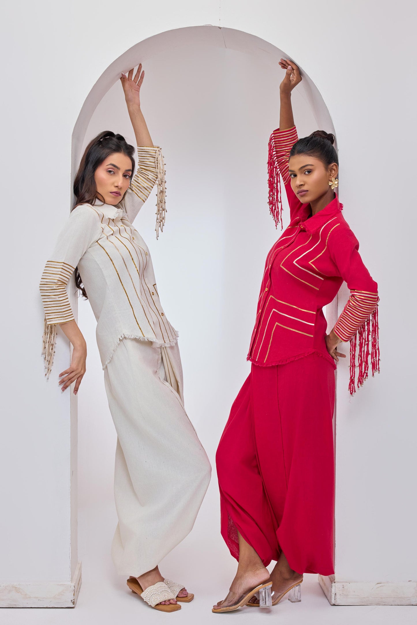 Afra Red Tassel Shirt