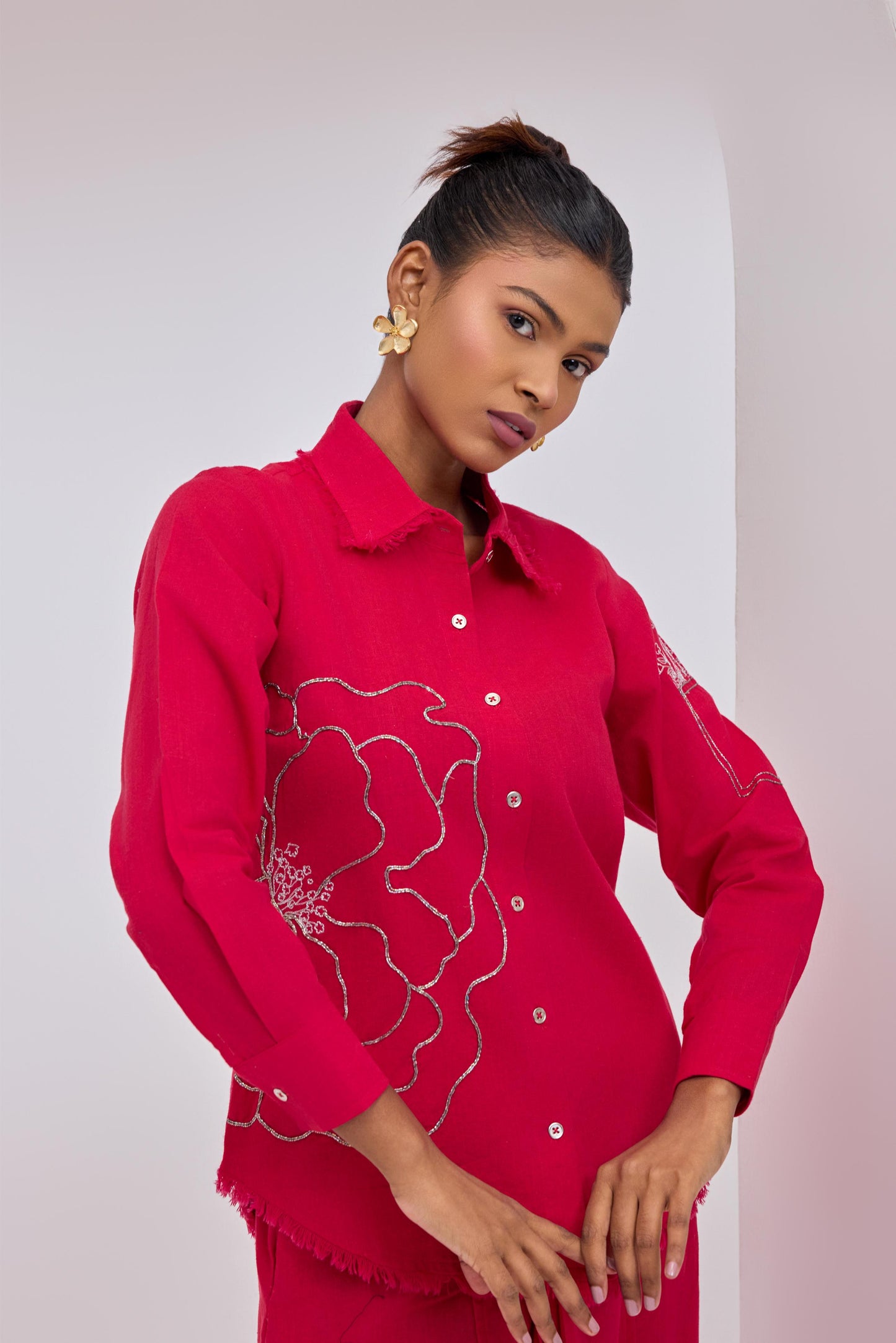 Red Flower Power Shirt