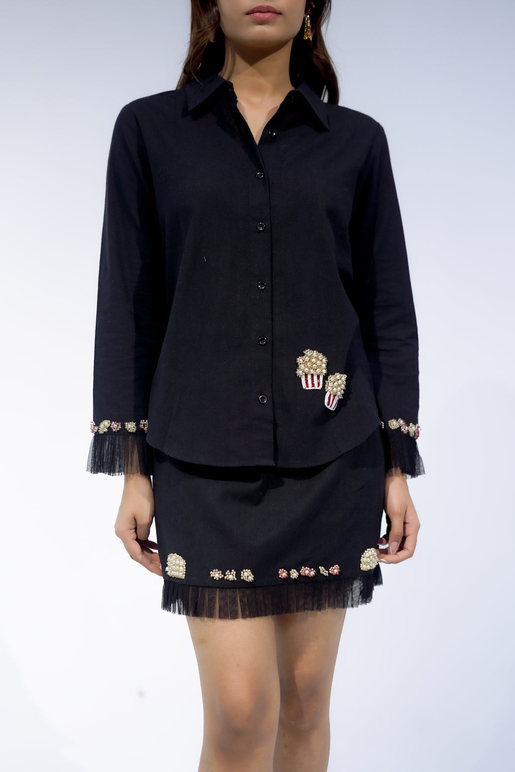 Black Popcorn Please Skirt
