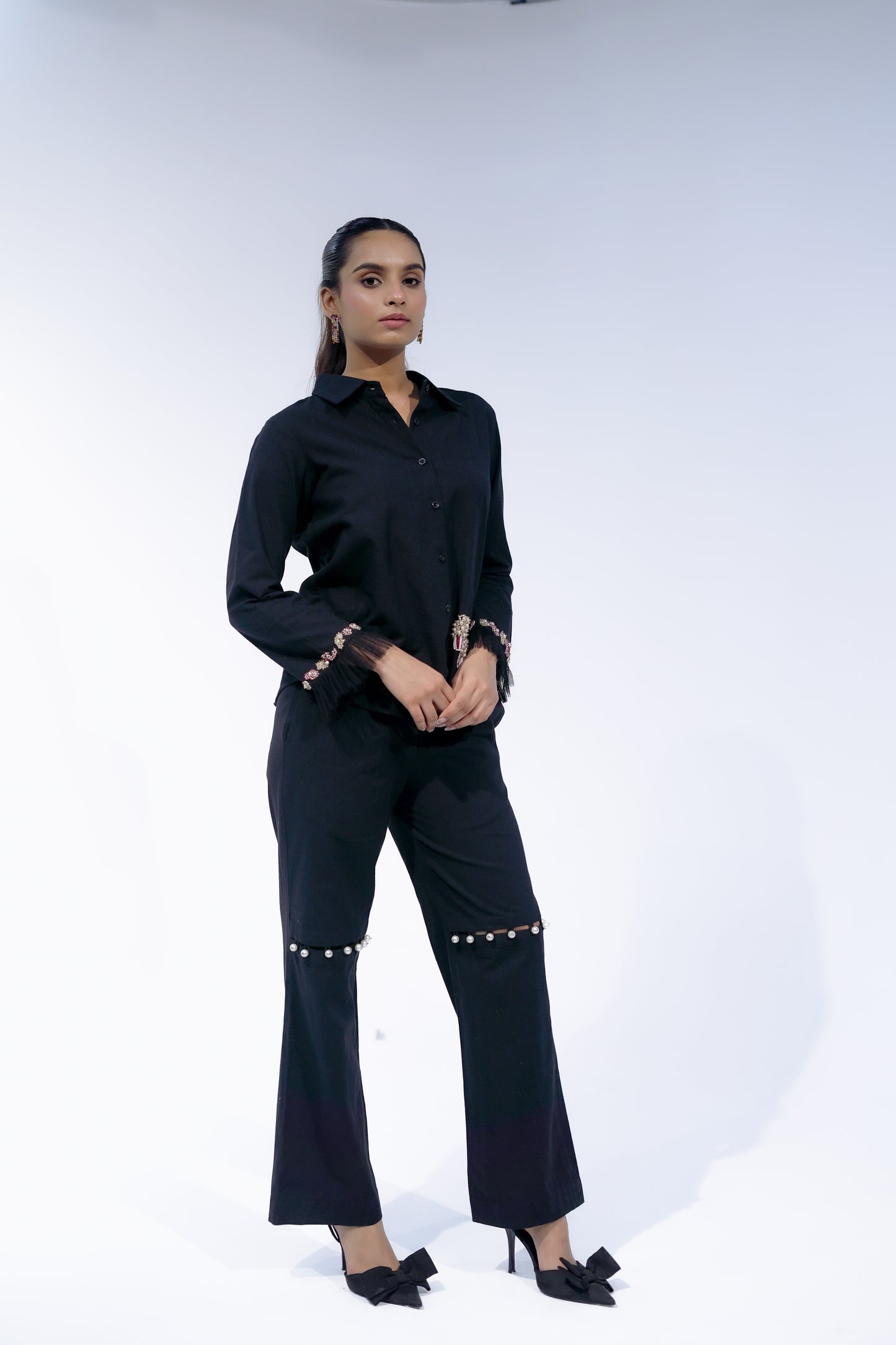 Black Pop Up Pant