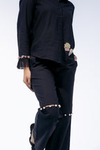 Black Pop Up Pant