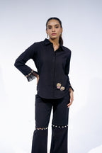 Black Pop Up Pant