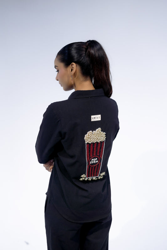 Black Popcorn Please Shirt