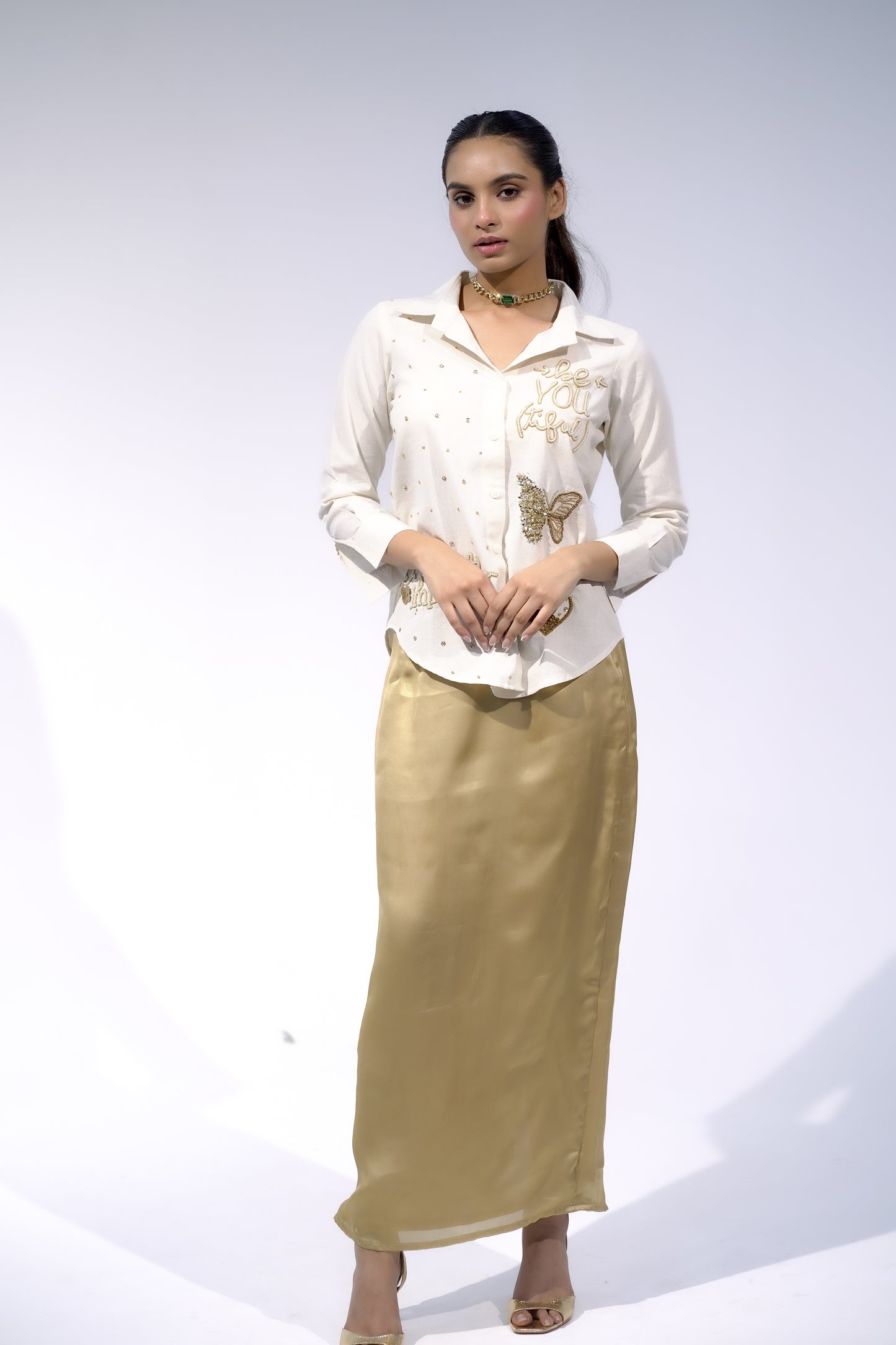 Long Gold Skirt