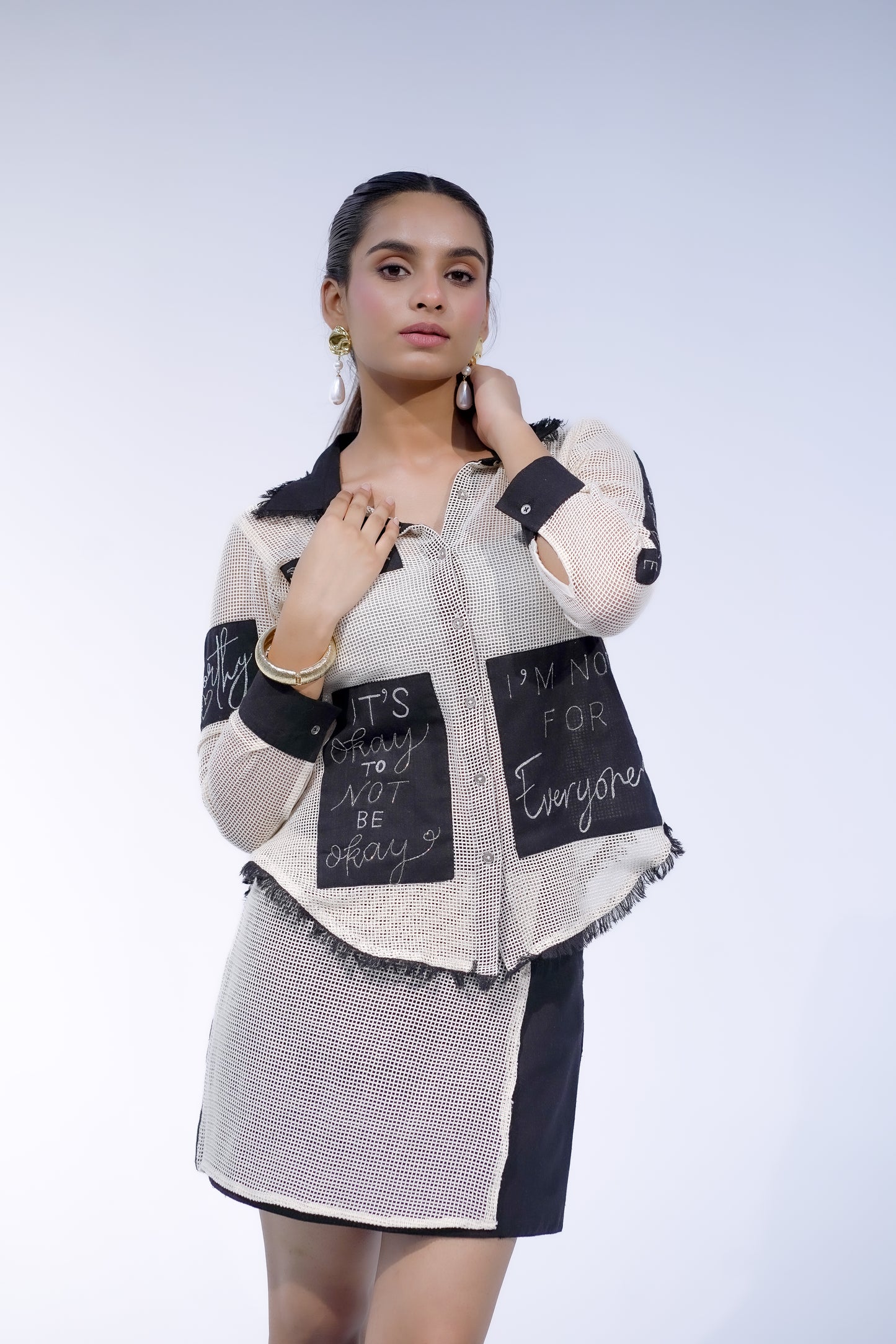 The Black and White Skirt