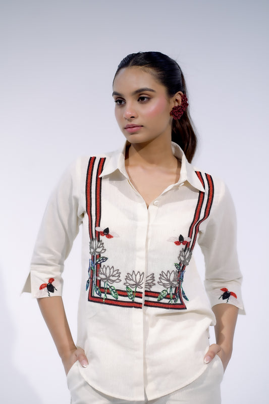 The Scarlet Bloom Shirt