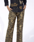 Black Brocade Pant